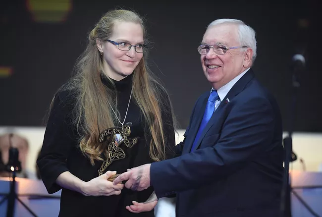 Екатерина Румянцева и заместитель председателя комитета Совета Федерации по международным делам Владимир Лукин