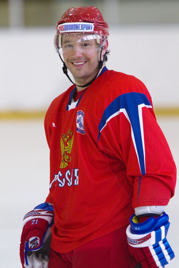 Нападающий сборной России по хоккею Илья Ковальчук