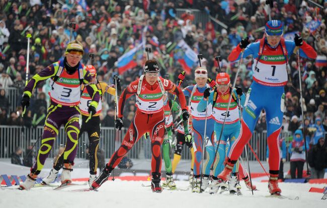 Спортсменки в женском масс-старте на Гонке чемпионов