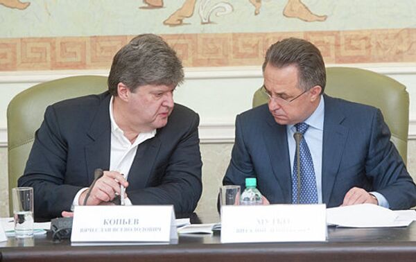 Вячеслав Копьев и Виталий Мутко (слева напрво)