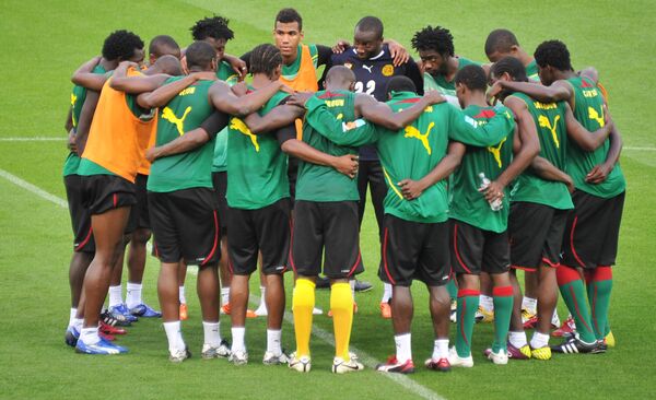 Тренировка сборной Камеруна