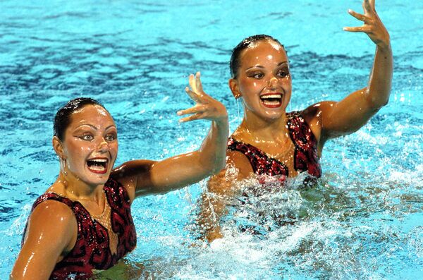А.Давыдова и А.Ермакова - олимпийские чемпионки в синхронном плавании