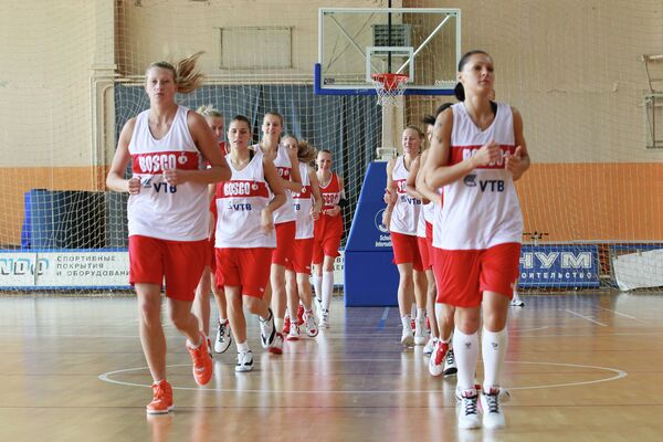 Тренировка женской сборной России