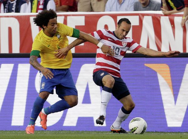 Игровой момент матча Бразилия - США