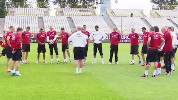 Сборная Чехии по футболу провела первую тренировку перед Евро-2012