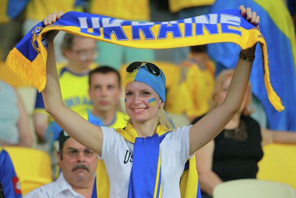 Футбольная болельщица сборной Украины