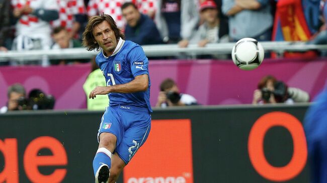 Andrea Pirlo scores a goal