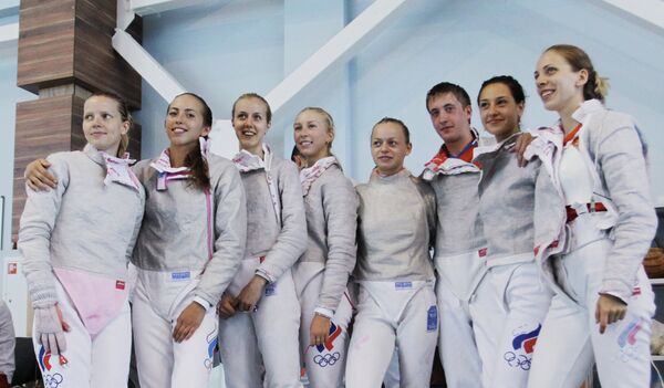 Участники олимпийской сборной России по фехтованию