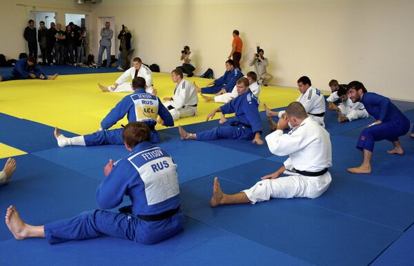 Тренировка олимпийской сборной России по дзюдо