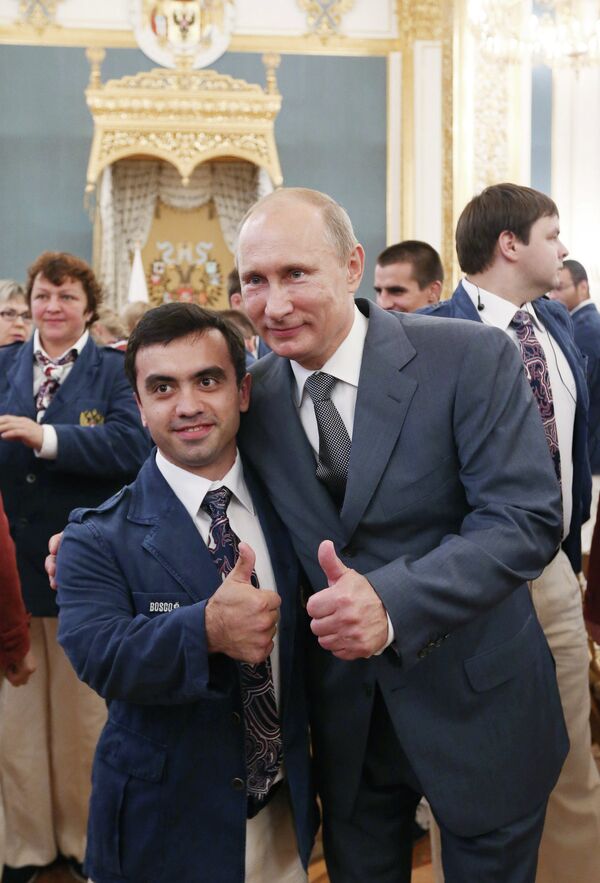 Владимир Путин на встрече с паралимпийской сборной России в Кремле