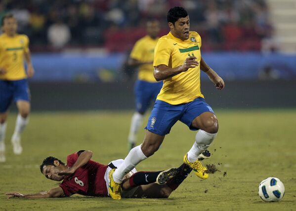 Игровой момент матча Египет - Бразилия