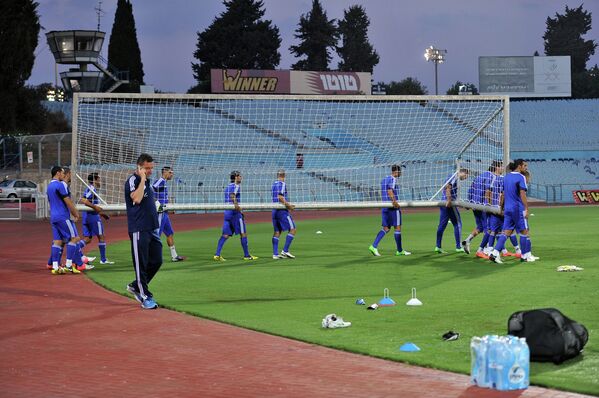 Тренировка сборной Израиля по футболу