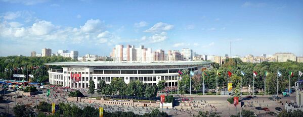 Макет стадиона Динамо в Москве к Чемпионату мира по футболу 2018