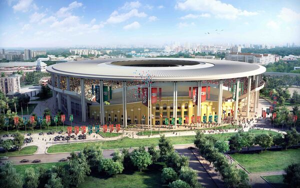 Макет стадиона Центральный в Екатеринбурге к ЧМ по футболу 2018 года