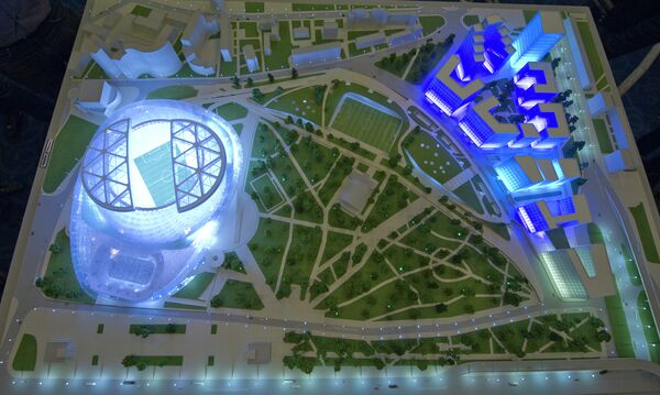 Макет нового реконструированного Центрального стадиона Динамо