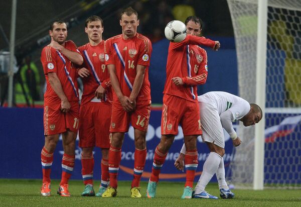 Игровой момент матча Россия – Португалия