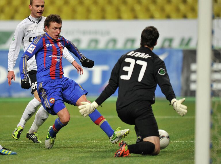 Игровой момент матча ЦСКА - Тюмень