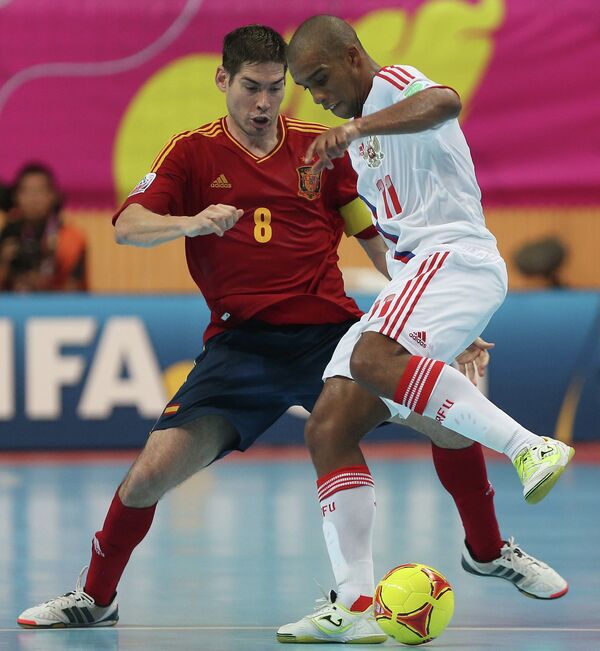 Игровой момент матча Испания-Россия