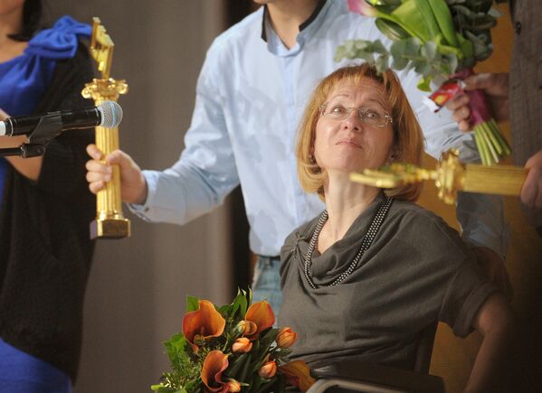 Руководитель проекта Социальный навигатор Ирина Ясина на церемонии вручения девятой Премии Рунета 2012