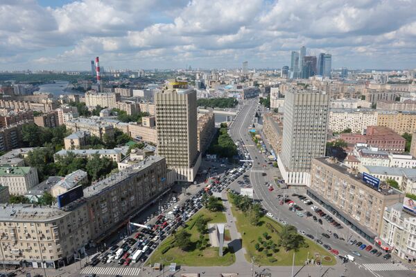 Вид на Москву с крыши здания МИД РФ
