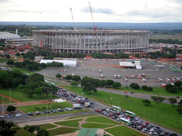 Строительство Национального стадиона в Бразилии