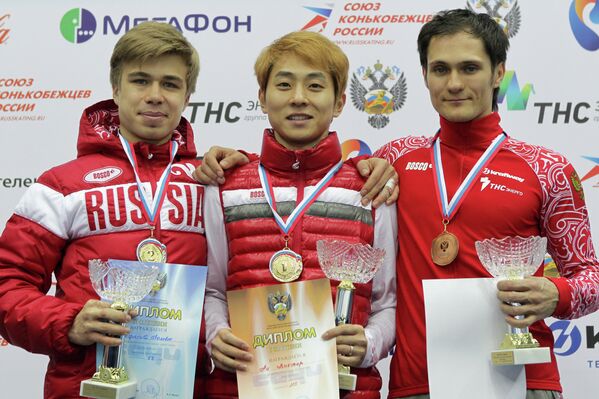 Семен Елистратов, Виктор Ан и Владимир Григорьев (слева направо)