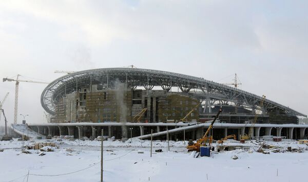 Строительство стадиона Рубин Арена в Казани