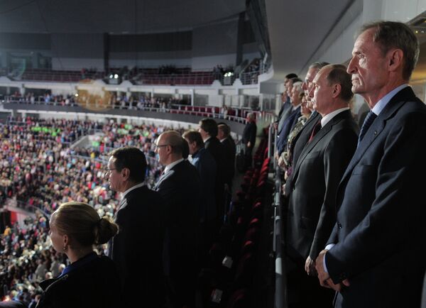 В.Путин на торжественной церемонии Год до Олимпийских игр-2014