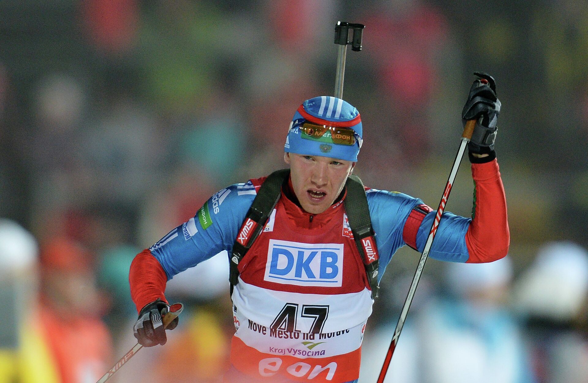 Biathlon Bjoerndalen стреляет