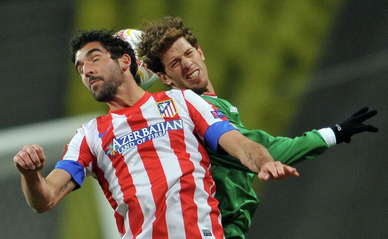 Игровой момент матча  Рубин - Атлетико