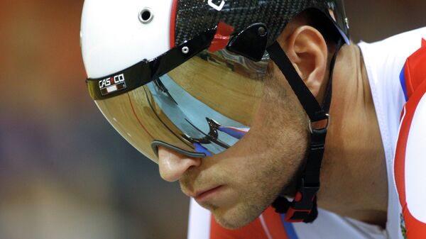 Велогонщик Денис Дмитриев на чемпионате мира по велоспорту на треке
