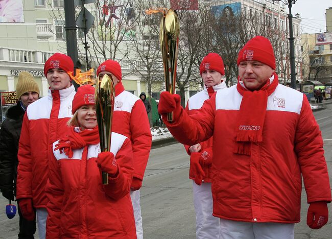 Эстафета Огня Универсиады. Хабаровск