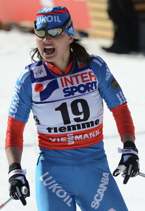 Российская лыжница Юлия Иванова на дистанции 30 км классическим стилем