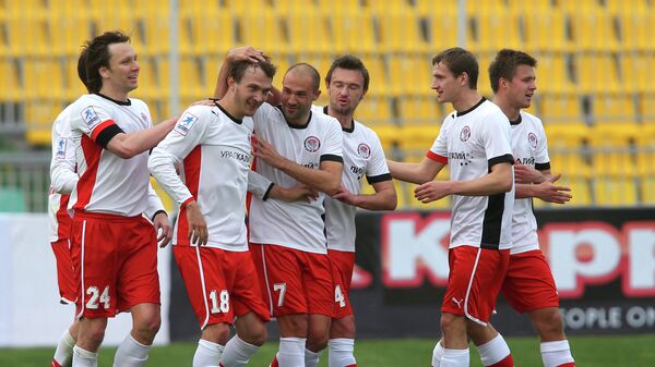 Игровой момент матча Краснодар - Амкар