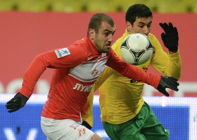 Игровой момент матча Спартак - Кубань Игровой момент матча Спартак - Кубань