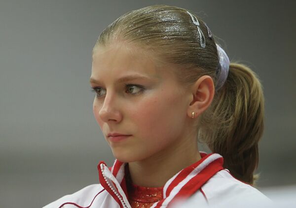 Член олимпийской сборной Кристина Горюнова на чемпионате России по спортивной гимнастике