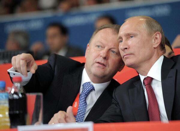 Владимир Путин и Мариус Визер (справа налево)