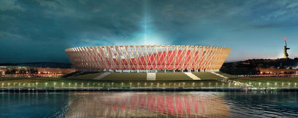 Футбольный стадион в городе Волгограде к ЧМ-2018