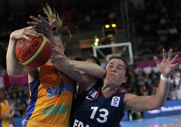 Баскетбол. Чемпионат Европы. Женщины. Матч Франция - Швеция