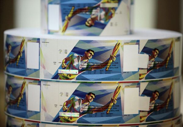 Печать билетов на соревнования Всемирной летней Универсиады-2013