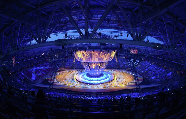 Церемония открытия XXVII Всемирной летней Универсиады 2013 на стадионе Казань Арена в Казани