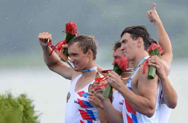 Российская четверка в составе Андрея Столярова, Василия Степанова, Михаила Белова, Дениса Никифорова