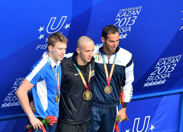 Справа налево: Пьеро Кодиа (Италия), Евгений Цуркин (Белоруссия) и Андрей Говоров (Украина)