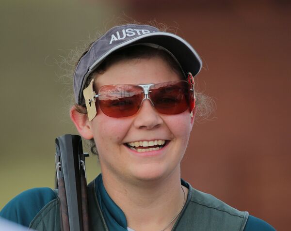 Кэтрин Скиннер (Австралия), завоевавшая золотую медаль на соревнованиях по стендовой стрельбе