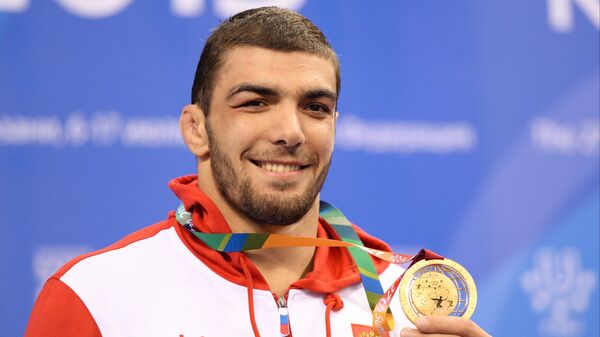 Абдусалам Гадисов (Россия), завоевавший золотую медаль мужского турнира по вольной борьбе