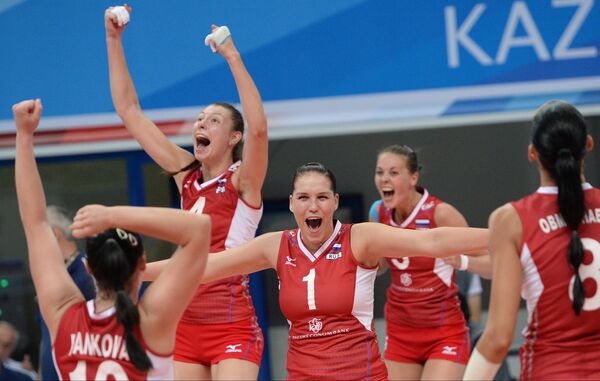 Игроки женской сборной России по волейболу