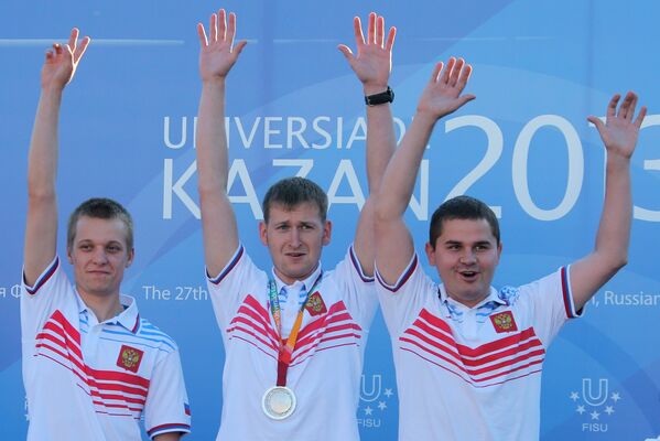 Александр Алиференко, Леонид Екимов, Дмитрий Брайко (слева направо)