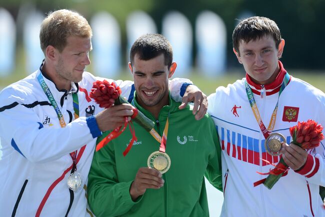 Мартин Шуберт (Германия) - серебряная медаль, Фернанду Пимента (Португалия) - золотая медаль, Виктор Андрюшкин (Россия) - бронзовая медаль.