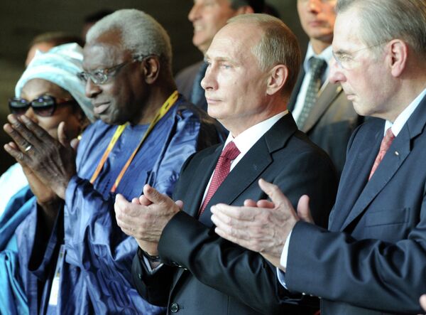 В.Путин на открытии чемпионата мира по легкой атлетике в Москве