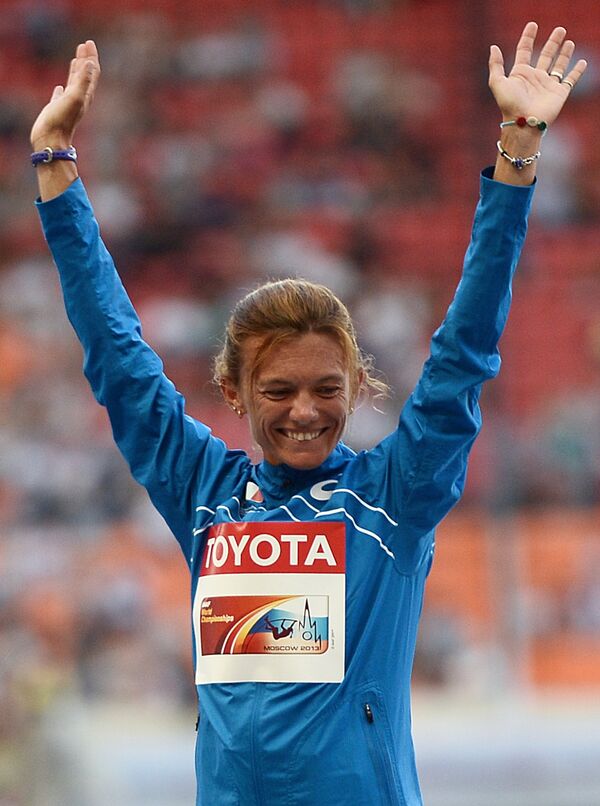Валериа Странео (Италия), завоевавшая серебряную медаль в марафонском забеге